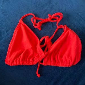 Red Xhilaration triangle bikini top.
